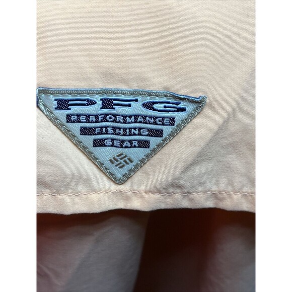 Columbia PFG Men's Activewear Button Front Shirt Short Sleeve Orange Size Medium - Picture 7 of 10